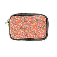 Coral Floral Paisley Coin Purse