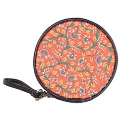 Coral Floral Paisley Classic 20-CD Wallets