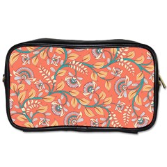 Coral Floral Paisley Toiletries Bag (One Side)