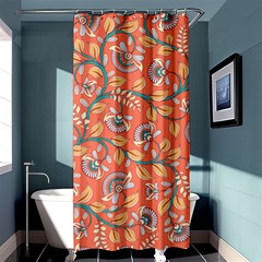 Coral Floral Paisley Shower Curtain 36  X 72  (stall)  by mccallacoulture