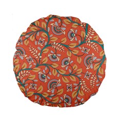 Coral Floral Paisley Standard 15  Premium Round Cushions