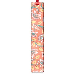 Coral Floral Paisley Large Book Marks