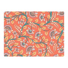 Coral Floral Paisley Double Sided Flano Blanket (Mini) 