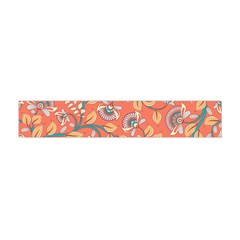 Coral Floral Paisley Flano Scarf (Mini)