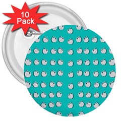 Big Apples Of Peace 3  Buttons (10 Pack)  by pepitasart