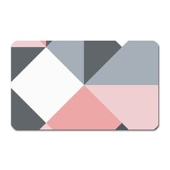 Pink, Gray, And White Geometric Magnet (rectangular) by mccallacoulture