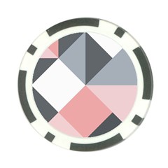 Pink, Gray, And White Geometric Poker Chip Card Guard by mccallacoulture