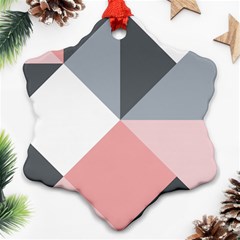 Pink, Gray, And White Geometric Ornament (snowflake)