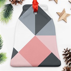 Pink, Gray, And White Geometric Ornament (bell)