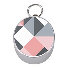 Pink, Gray, And White Geometric Mini Silver Compasses by mccallacoulture