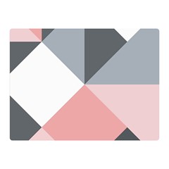 Pink, Gray, And White Geometric Double Sided Flano Blanket (mini)  by mccallacoulture