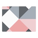 Pink, Gray, and White Geometric Double Sided Flano Blanket (Mini)  35 x27  Blanket Front