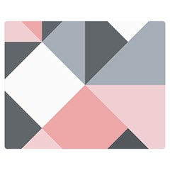 Pink, Gray, And White Geometric Double Sided Flano Blanket (medium)  by mccallacoulture