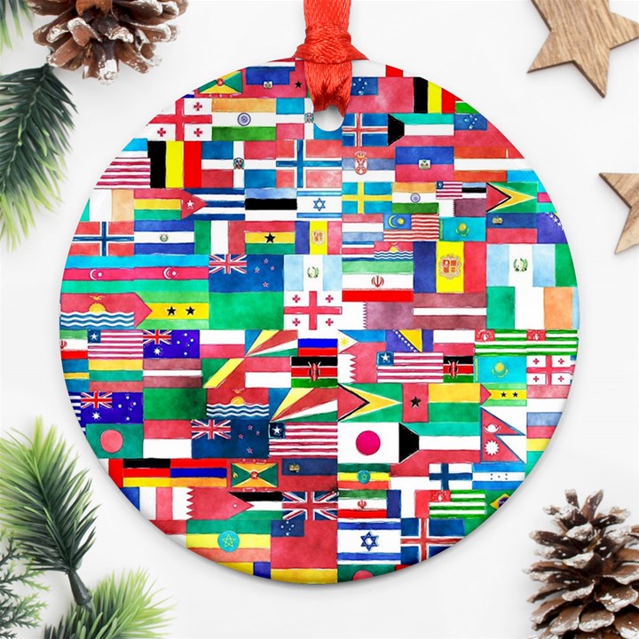 International Round Ornament (Two Sides)