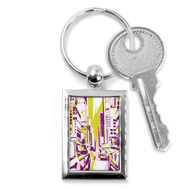 City Street Key Chain (Rectangle)