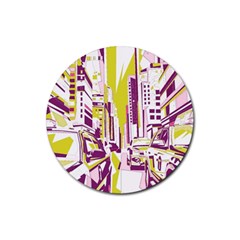 City Street Rubber Coaster (round)  by mccallacoulture