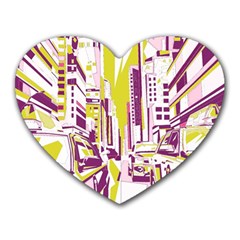 City Street Heart Mousepads by mccallacoulture