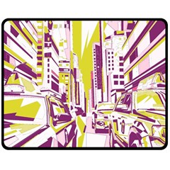 City Street Fleece Blanket (medium)  by mccallacoulture