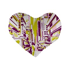 City Street Standard 16  Premium Heart Shape Cushions by mccallacoulture