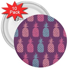 Pineapple Wallpaper Pattern 1462307008mhe 3  Buttons (10 Pack)  by Sobalvarro