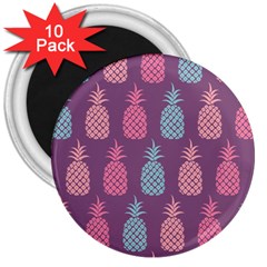 Pineapple Wallpaper Pattern 1462307008mhe 3  Magnets (10 Pack)  by Sobalvarro