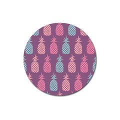 Pineapple Wallpaper Pattern 1462307008mhe Magnet 3  (round) by Sobalvarro