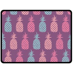 Pineapple Wallpaper Pattern 1462307008mhe Fleece Blanket (large)  by Sobalvarro