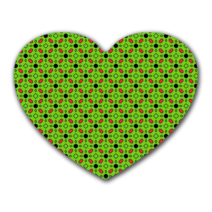 Texture Seamless Christmas Heart Mousepads