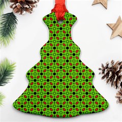 Texture Seamless Christmas Christmas Tree Ornament (two Sides)