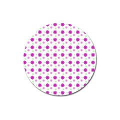 Background Flowers Multicolor Purple Magnet 3  (round) by HermanTelo