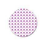 Background Flowers Multicolor Purple Magnet 3  (Round) Front