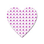 Background Flowers Multicolor Purple Heart Magnet Front