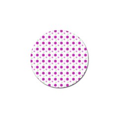 Background Flowers Multicolor Purple Golf Ball Marker