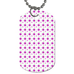 Background Flowers Multicolor Purple Dog Tag (two Sides)