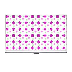 Background Flowers Multicolor Purple Business Card Holder