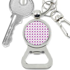 Background Flowers Multicolor Purple Bottle Opener Key Chain