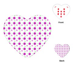 Background Flowers Multicolor Purple Playing Cards Single Design (heart) by HermanTelo