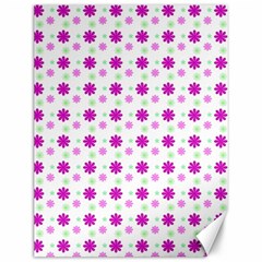 Background Flowers Multicolor Purple Canvas 12  X 16 