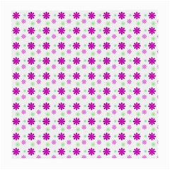 Background Flowers Multicolor Purple Medium Glasses Cloth (2 Sides)