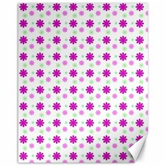 Background Flowers Multicolor Purple Canvas 11  X 14  by HermanTelo