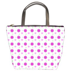 Background Flowers Multicolor Purple Bucket Bag by HermanTelo