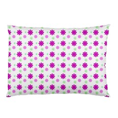 Background Flowers Multicolor Purple Pillow Case