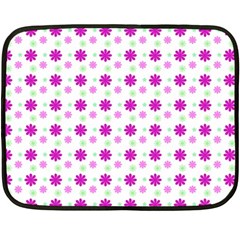 Background Flowers Multicolor Purple Double Sided Fleece Blanket (mini) 