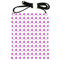 Background Flowers Multicolor Purple Shoulder Sling Bag