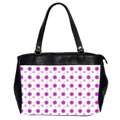 Background Flowers Multicolor Purple Oversize Office Handbag (2 Sides) by HermanTelo