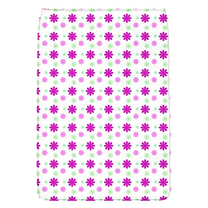 Background Flowers Multicolor Purple Removable Flap Cover (S)