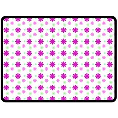 Background Flowers Multicolor Purple Double Sided Fleece Blanket (large)  by HermanTelo