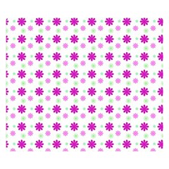 Background Flowers Multicolor Purple Double Sided Flano Blanket (small) 