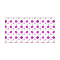 Background Flowers Multicolor Purple Yoga Headband