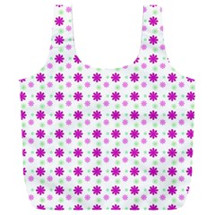 Background Flowers Multicolor Purple Full Print Recycle Bag (xxxl) by HermanTelo